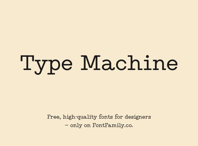 Type Machine Font