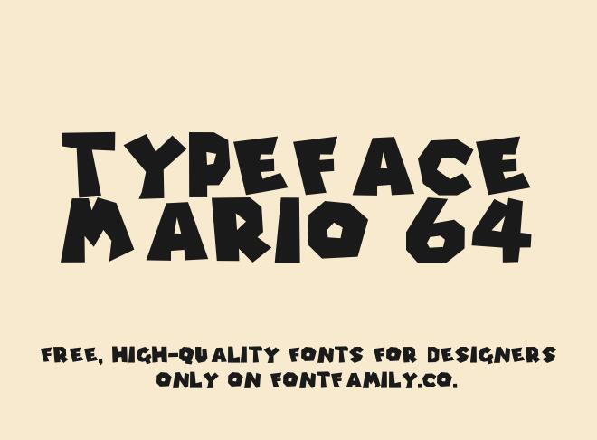 Typeface Mario 64 Font