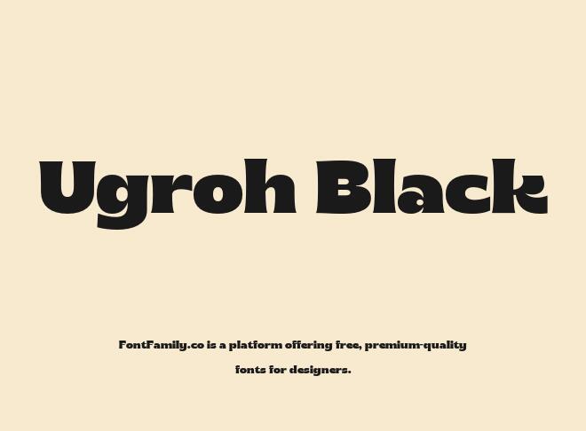 Ugroh Black Font