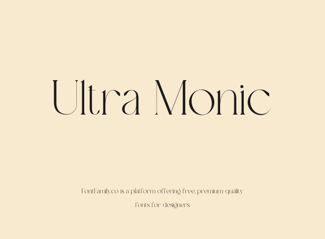 Ultra Monic Font