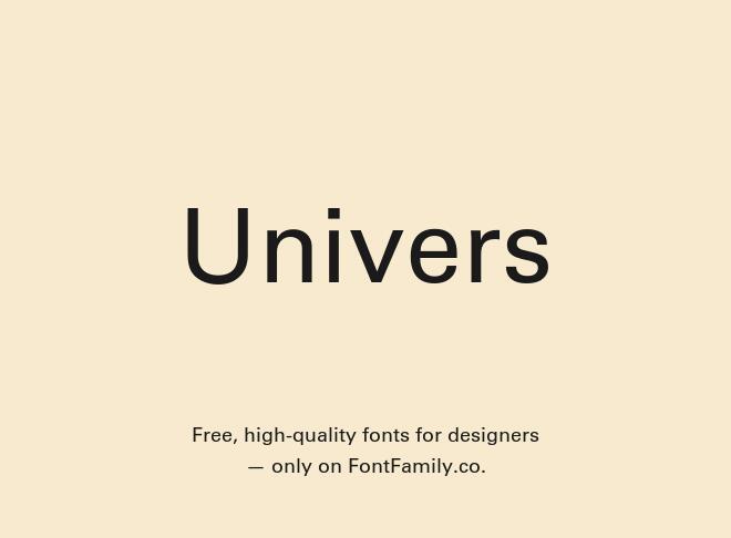 Univers Font