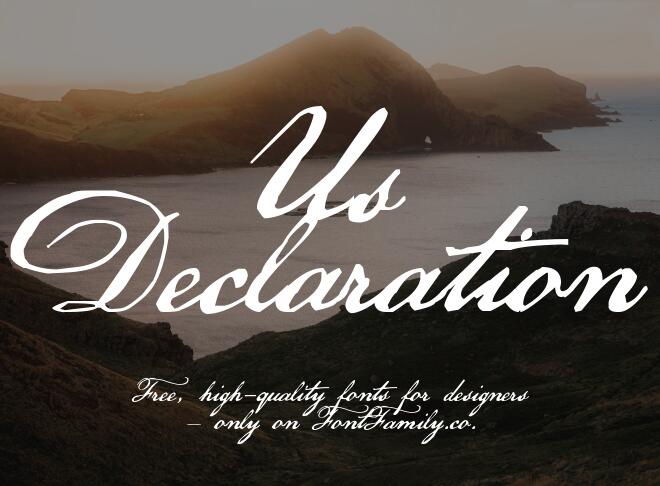Us Declaration Font