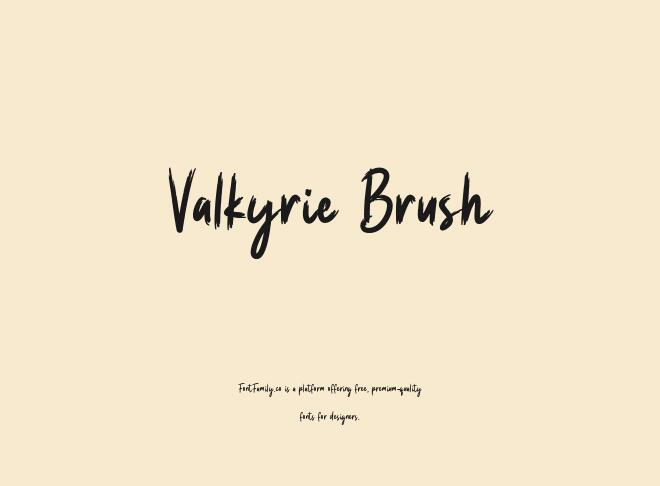 Valkyrie Brush Font