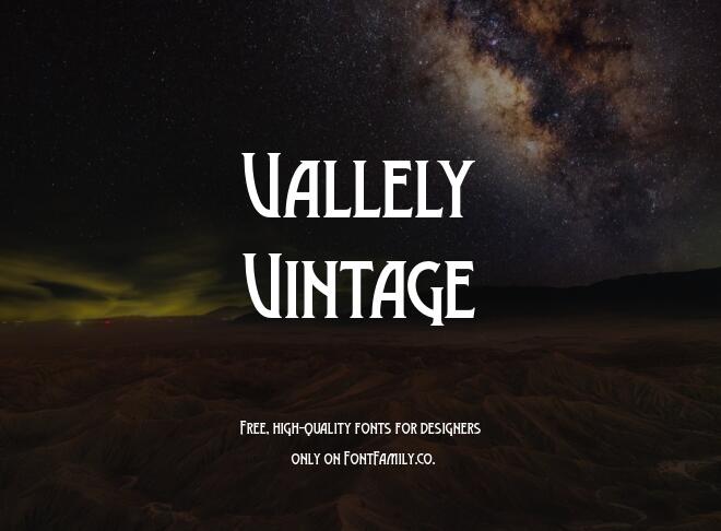 Vallely Vintage Font