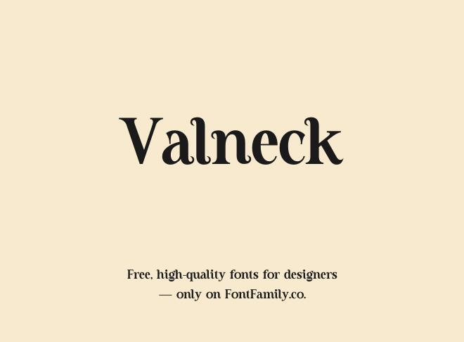 Valneck Font