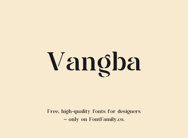 Vangba Font