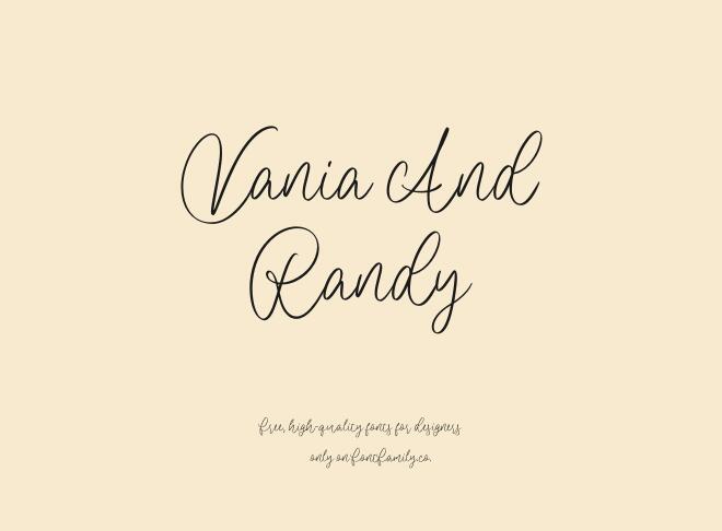 Vania And Randy Font