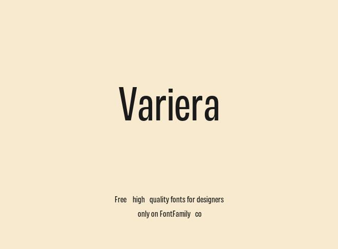 Variera Font