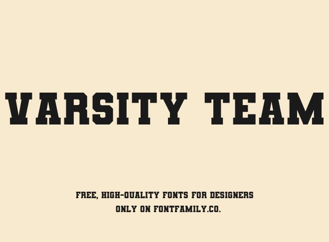 Varsity Team Font