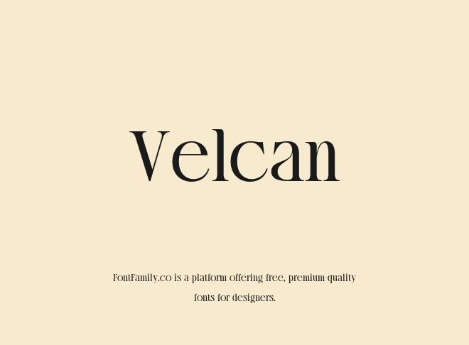 Velcan Font