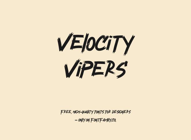 Velocity Vipers Font