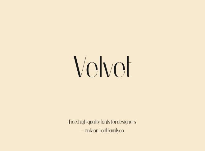 Velvet Font