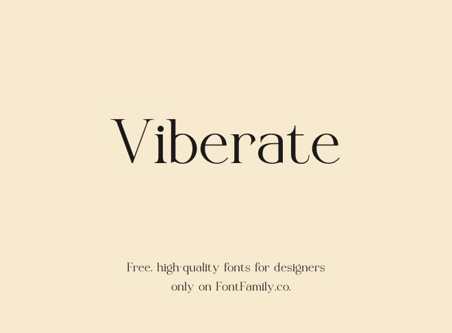 Viberate Font