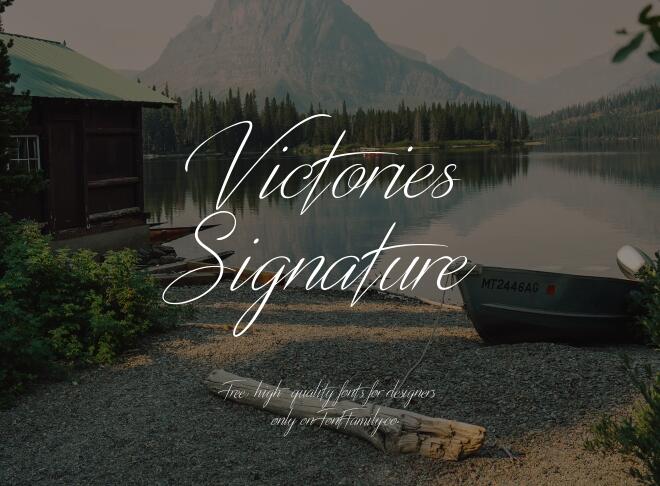 Victories Signature Font
