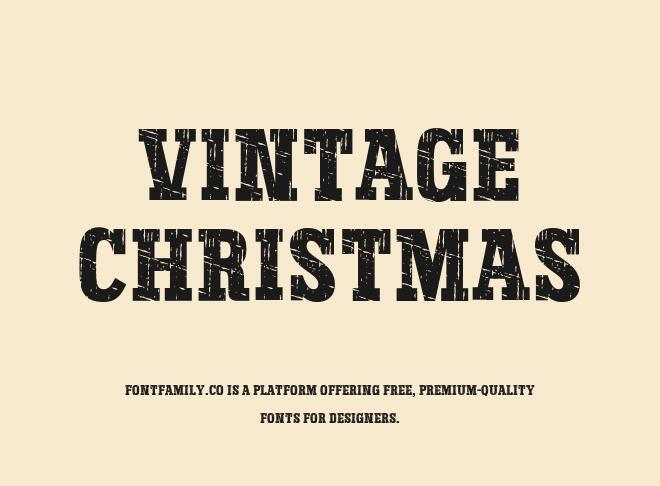Vintage Christmas Font