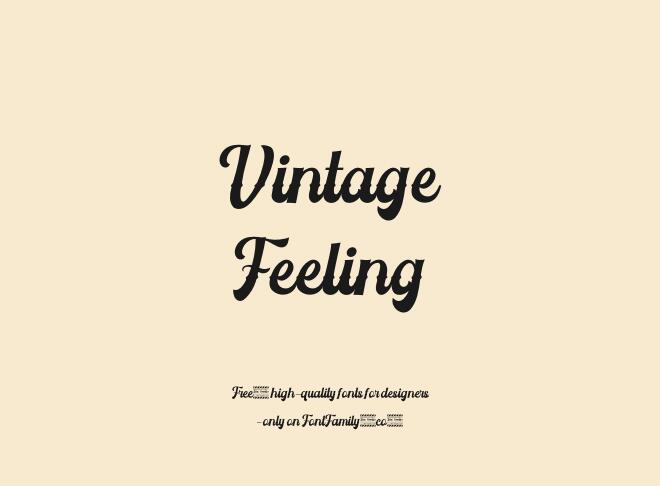 Vintage Feeling Font
