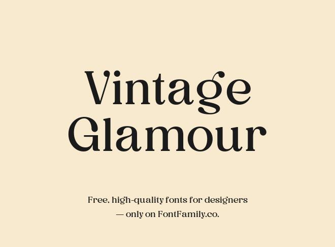 Vintage Glamour Font