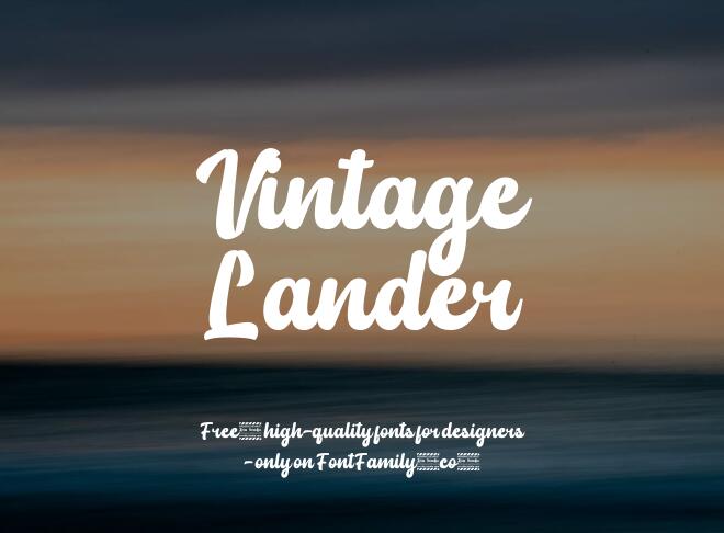 Vintage Lander Font