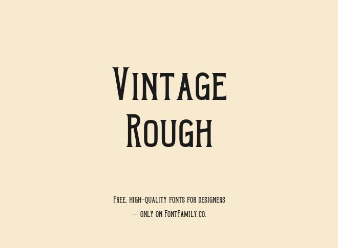 Vintage Rough Font