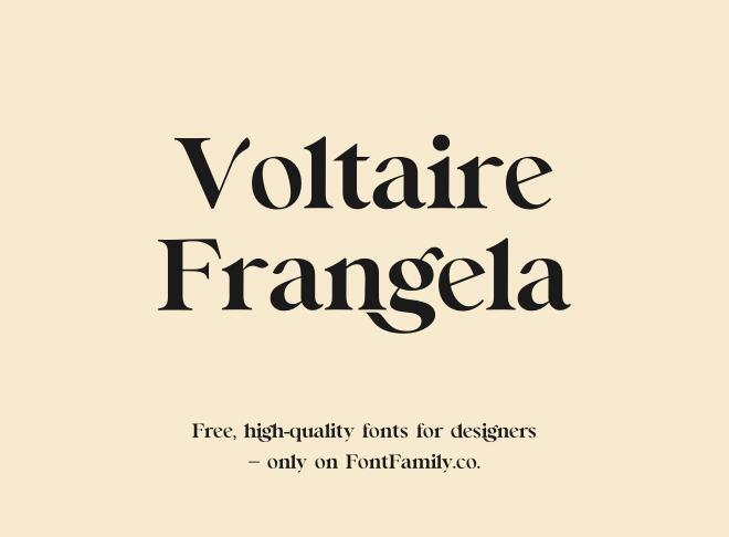 Voltaire Frangela Font