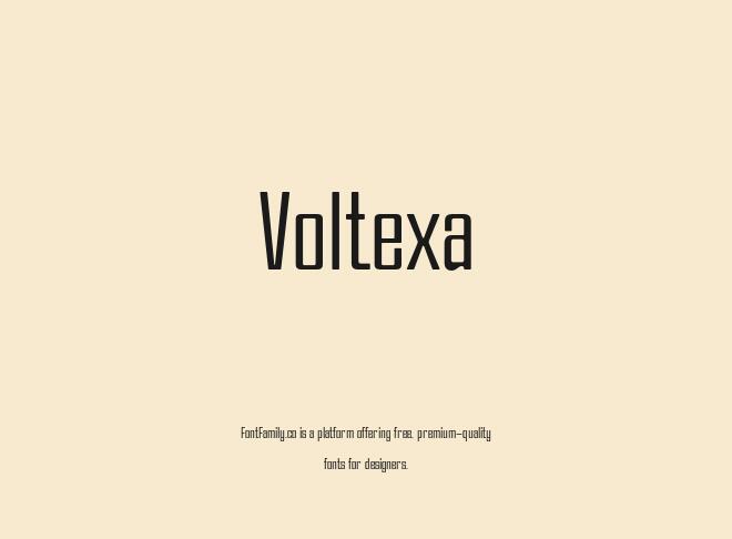 Voltexa Font
