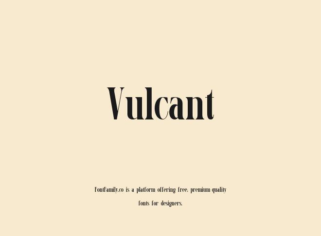 Vulcant Font