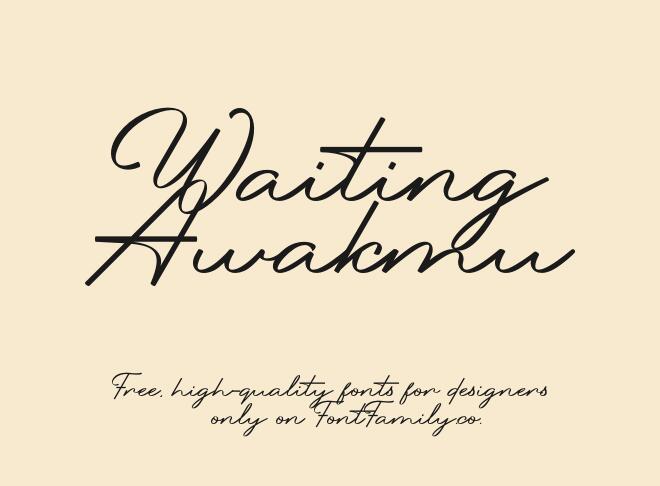 Waiting Awakmu Font