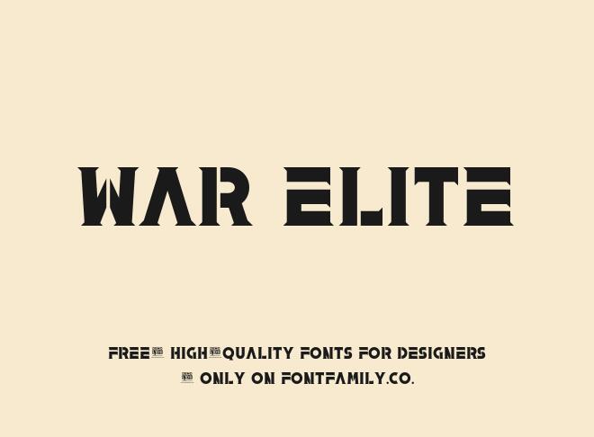 War Elite Font