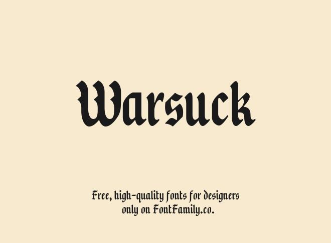Warsuck Font