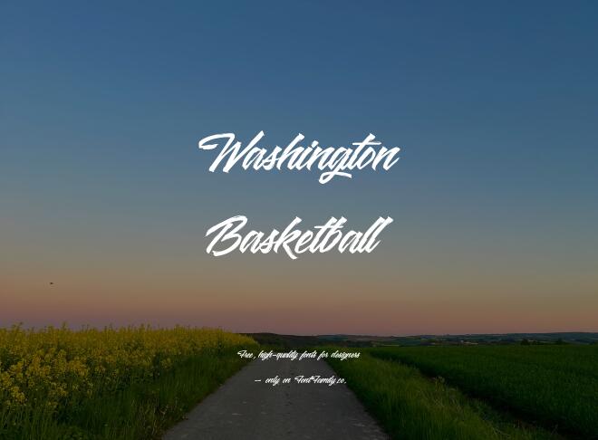 Washington Basketball Font