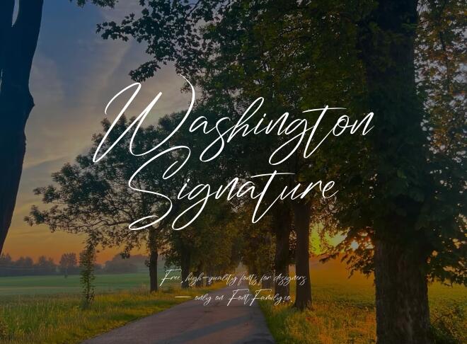 Washington Signature Font