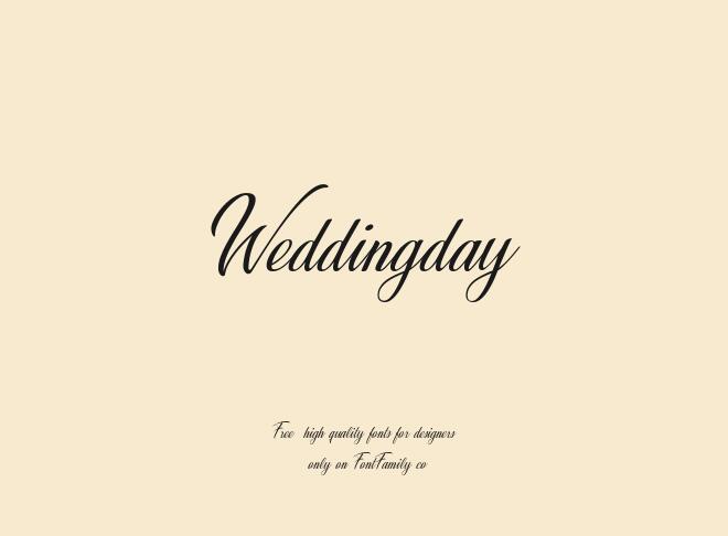 Weddingday Font