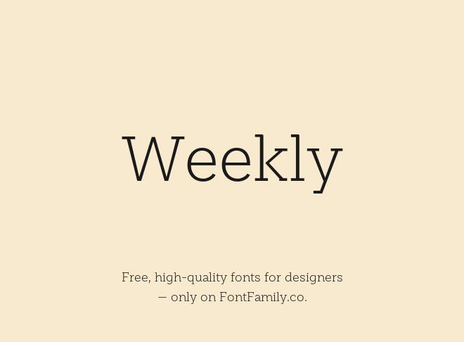 Weekly Font