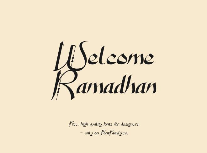 Welcome Ramadhan Font