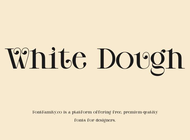 White Dough Font