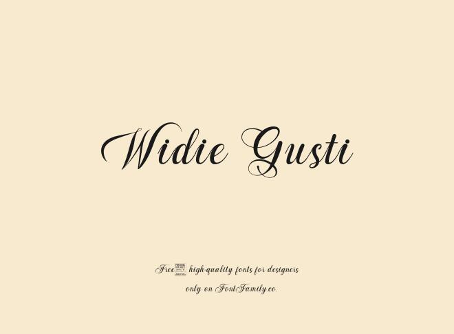 Widie Gusti Font