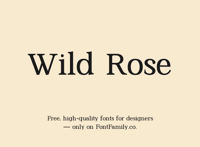 Wild Rose Font