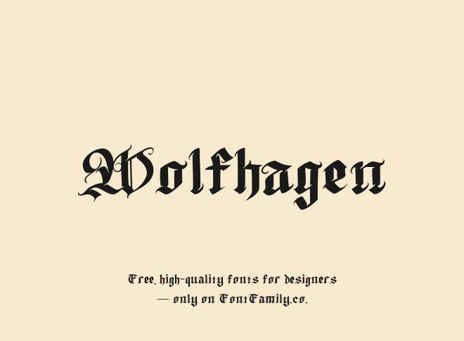 Wolfhagen Font