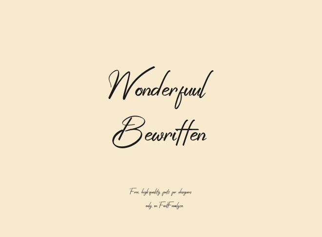 Wonderfuul Bewritten Font