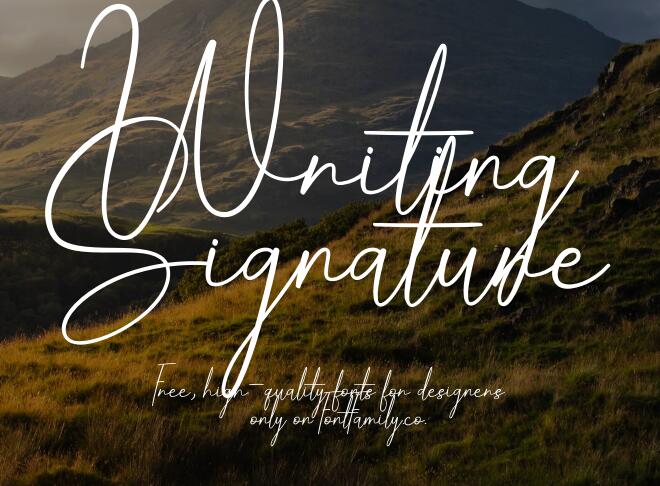 Writing Signature Font
