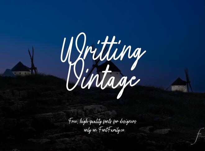 Writting Vintage Font