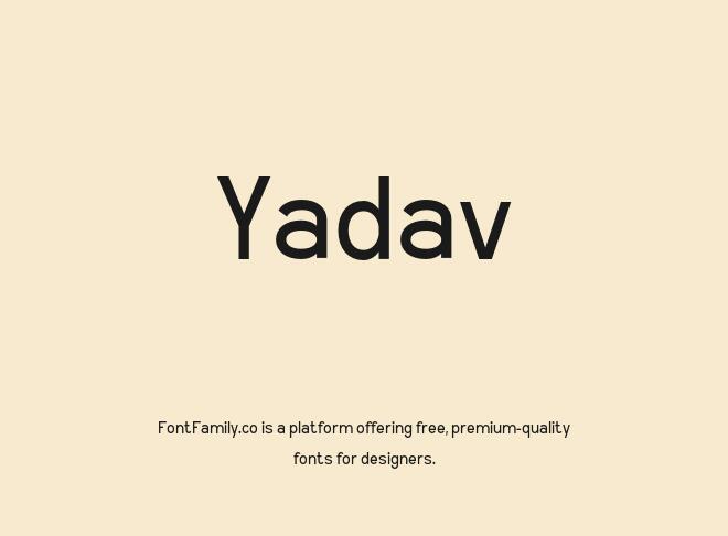 Yadav Font