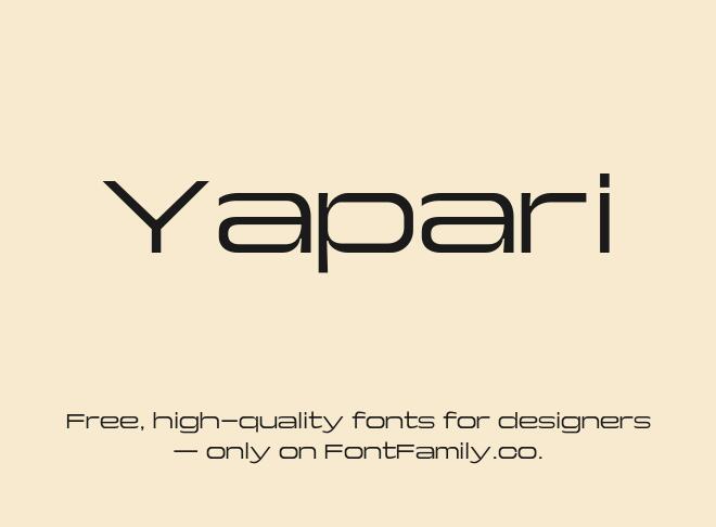 Yapari Font