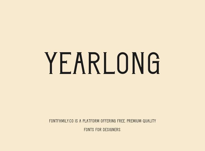Yearlong Font