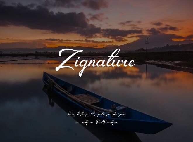 Zignature Font